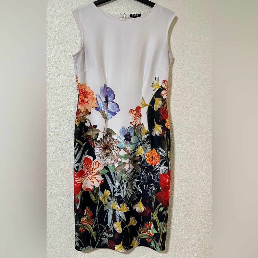 SLNY Multicolor Floral Midi Dress